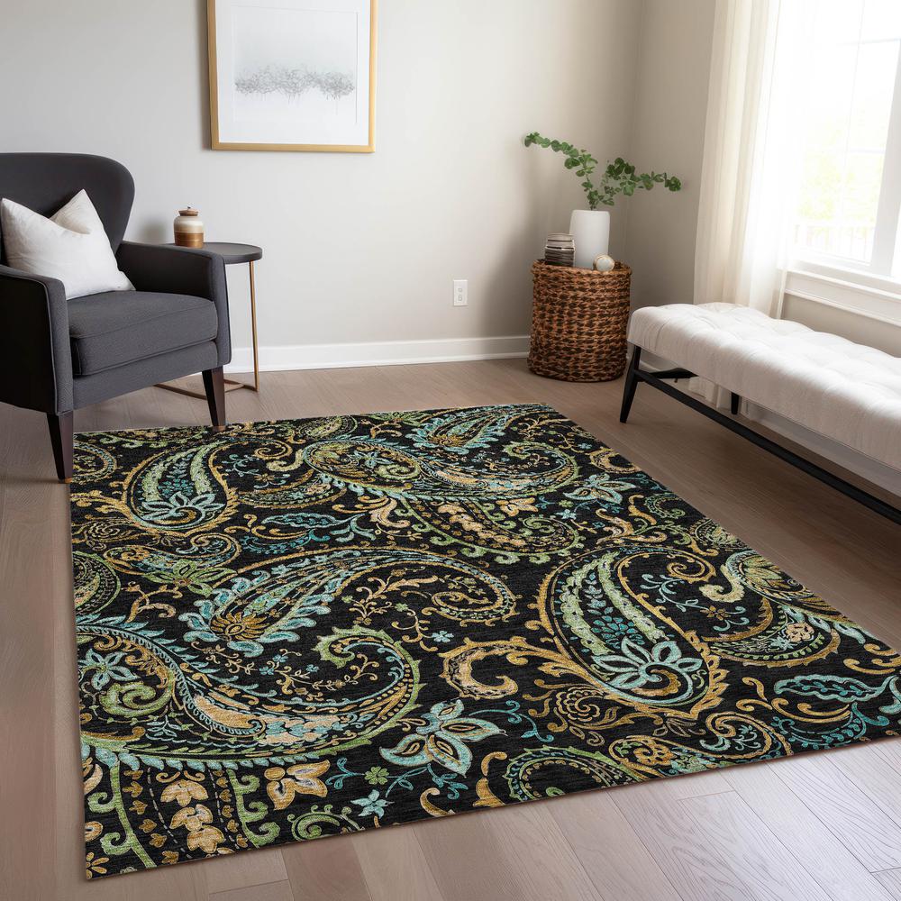 Chantille ACN533 Black 5' x 7'6" Rug. Picture 7
