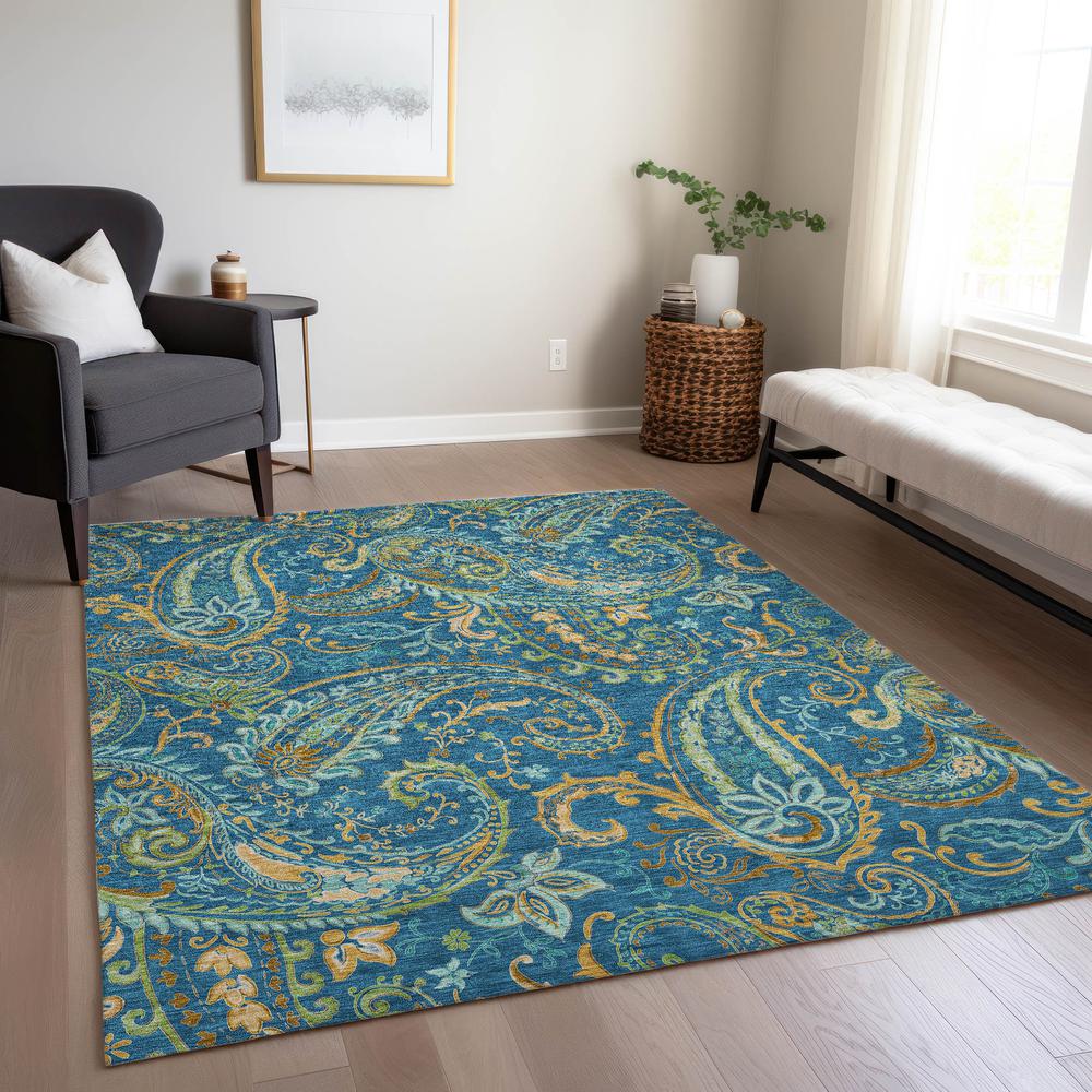 Chantille ACN533 Blue 5' x 7'6" Rug. Picture 7