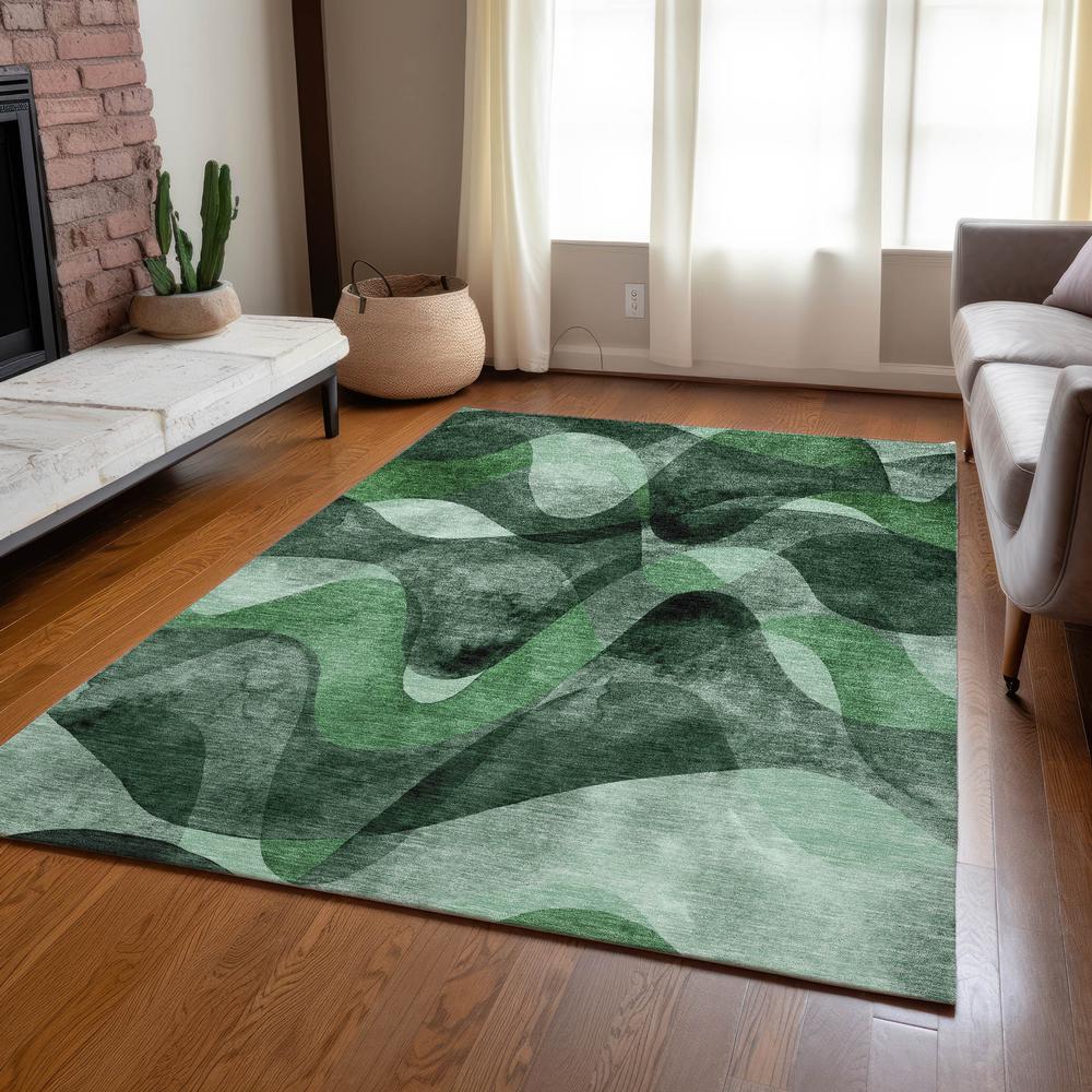 Chantille ACN536 Green 5' x 7'6" Rug. Picture 7