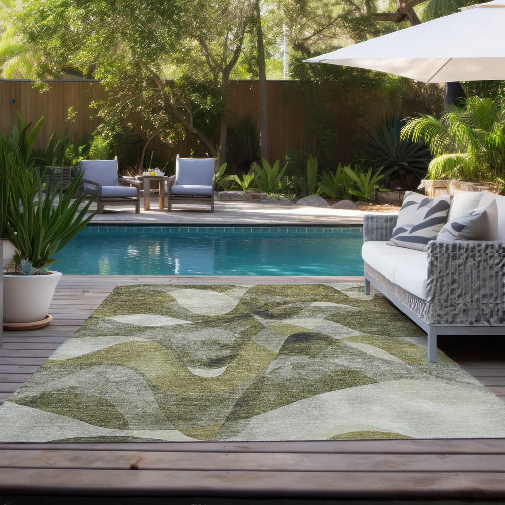 Chantille ACN536 Green 5' x 7'6" Rug. Picture 9