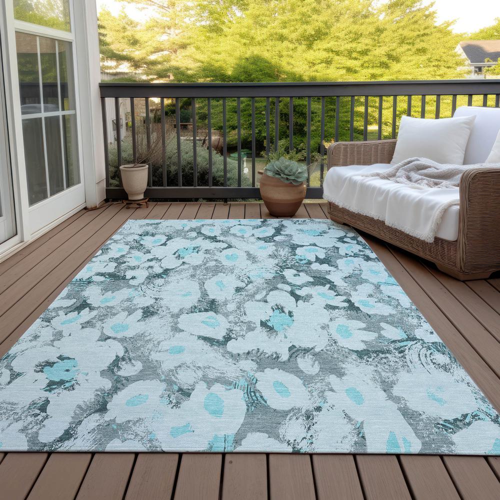 Chantille ACN538 Teal 5' x 7'6" Rug. Picture 8