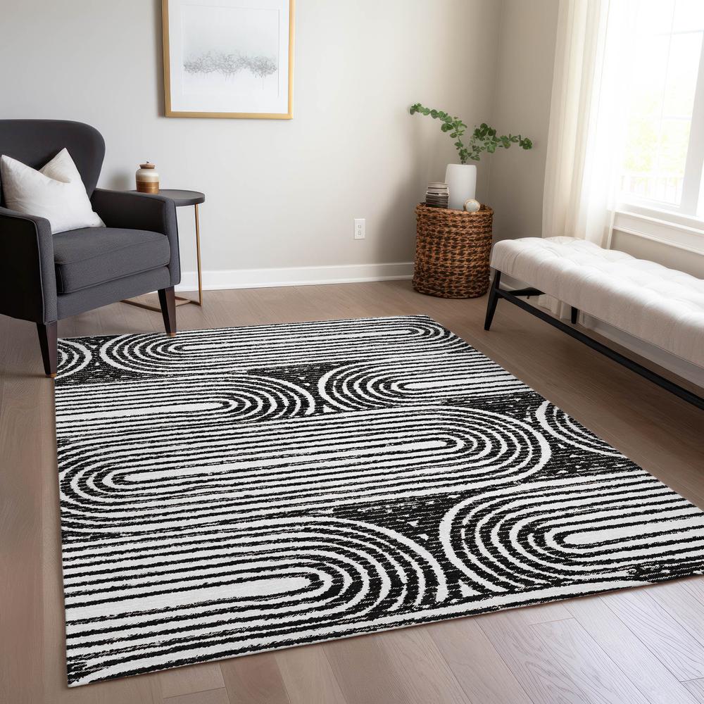Chantille ACN540 Black 5' x 7'6" Rug. Picture 7