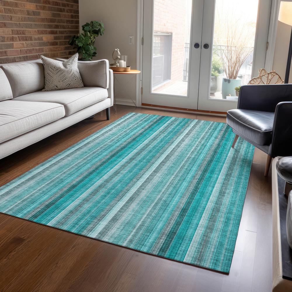 Chantille ACN543 Teal 5' x 7'6" Rug. Picture 6