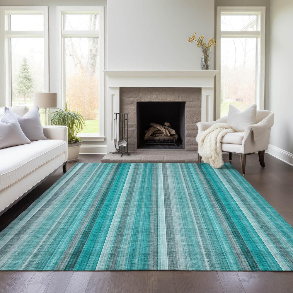 Chantille ACN543 Teal 5' x 7'6" Rug. Picture 7