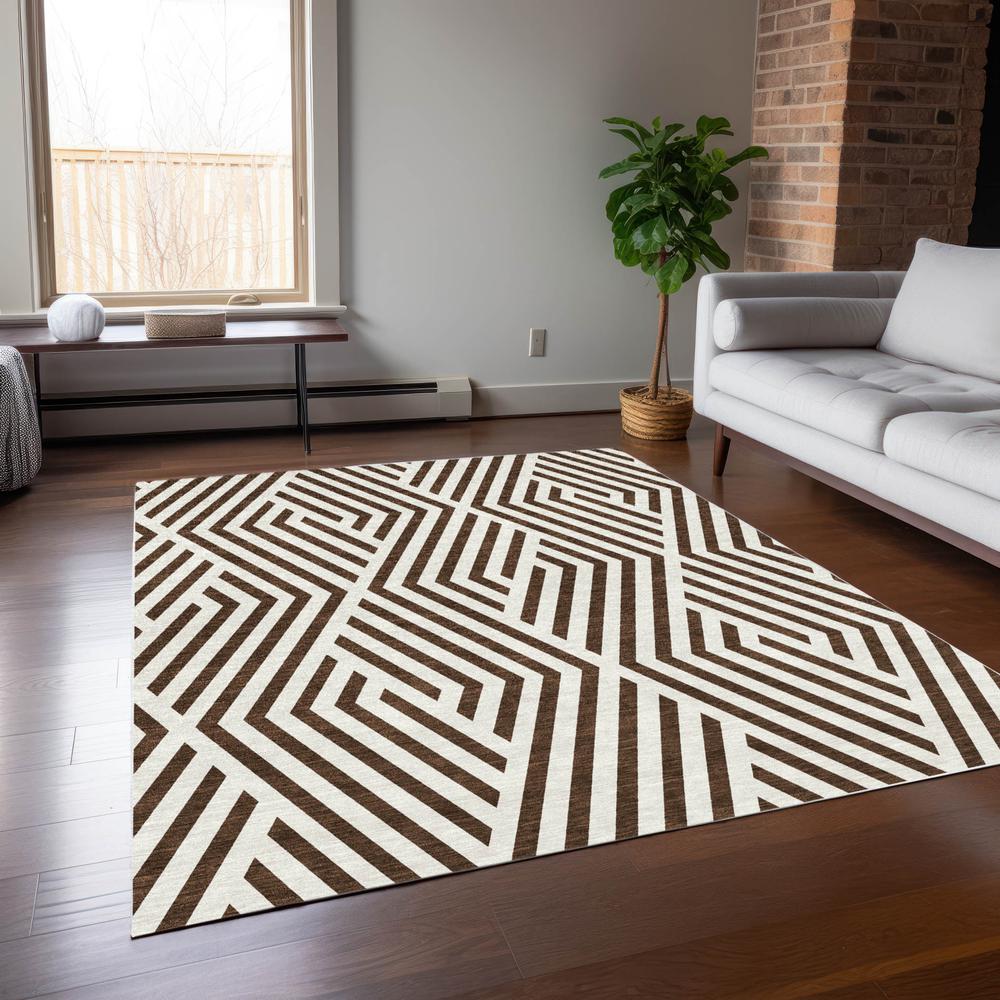 Chantille ACN550 Brown 5' x 7'6" Rug. Picture 7