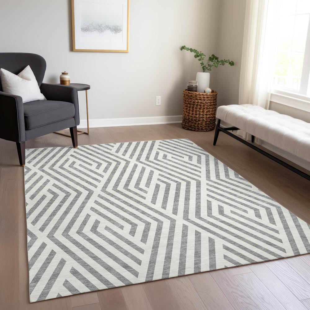 Chantille ACN550 Gray 5' x 7'6" Rug. Picture 7