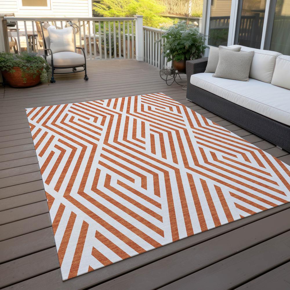 Chantille ACN550 Orange 5' x 7'6" Rug. Picture 9