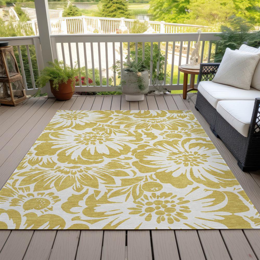 Chantille ACN551 Gold 5' x 7'6" Rug. Picture 8