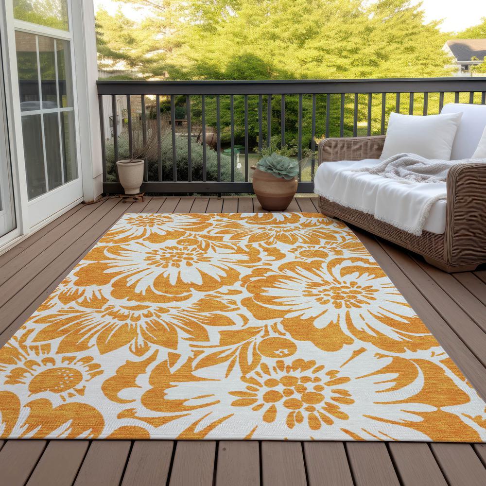 Chantille ACN551 Orange 5' x 7'6" Rug. Picture 8