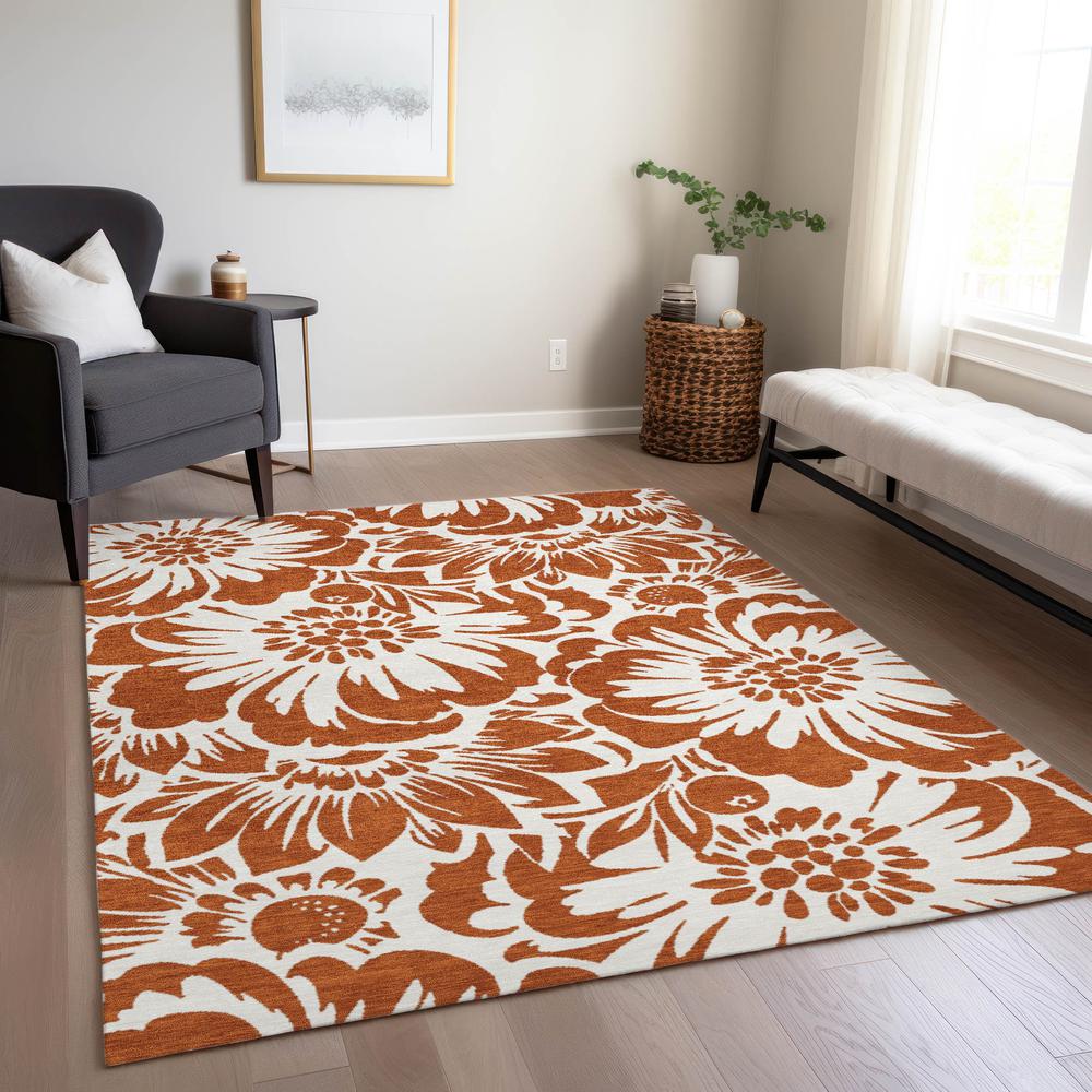 Chantille ACN551 Orange 5' x 7'6" Rug. Picture 7