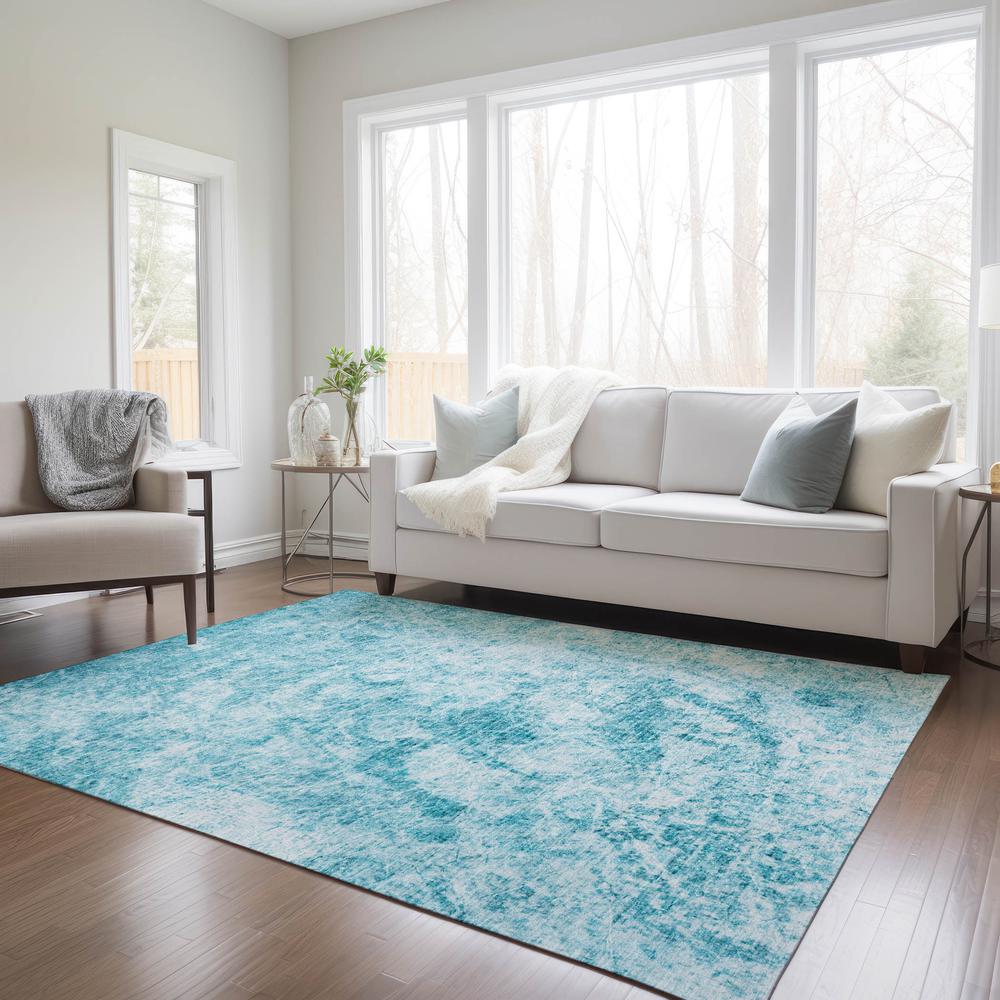 Chantille ACN553 Teal 5' x 7'6" Rug. Picture 6