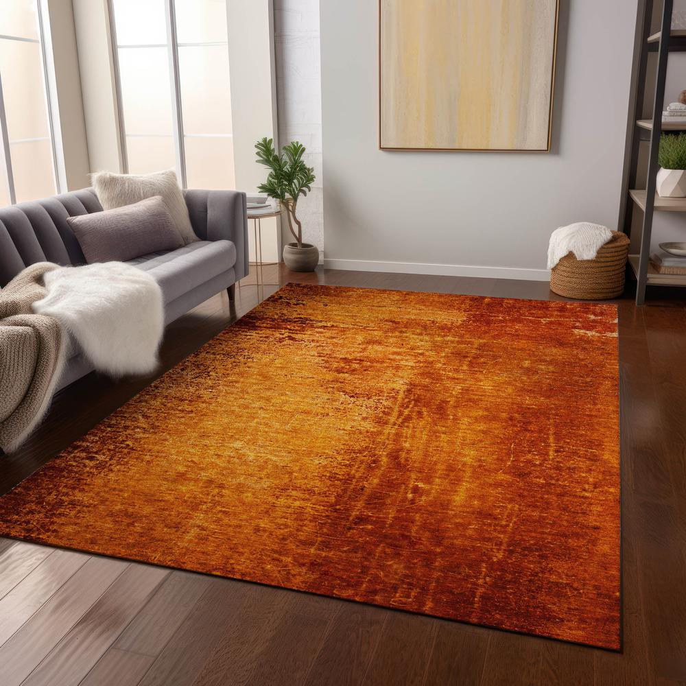 Chantille ACN554 Orange 5' x 7'6" Rug. Picture 7