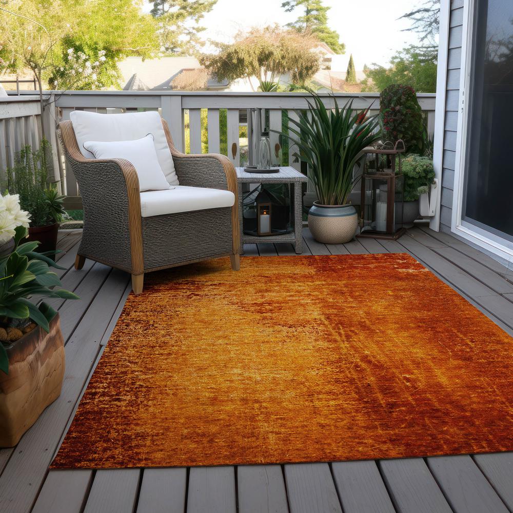 Chantille ACN554 Orange 5' x 7'6" Rug. Picture 9