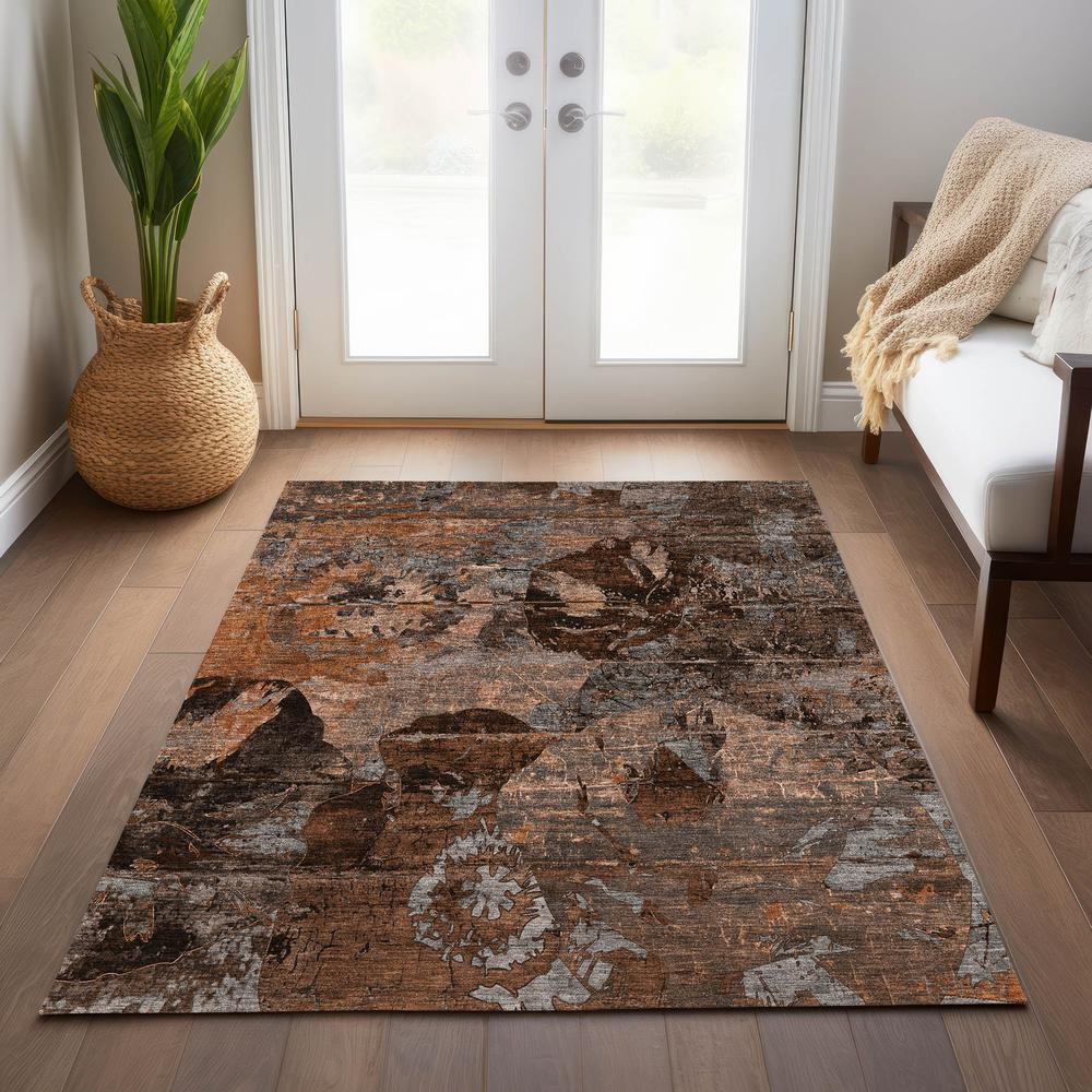 Chantille ACN555 Orange 5' x 7'6" Rug. Picture 7