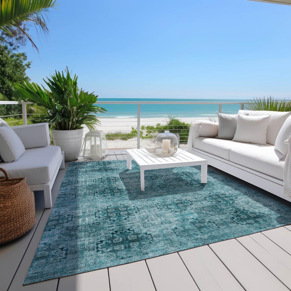 Chantille ACN557 Teal 5' x 7'6" Rug. Picture 8