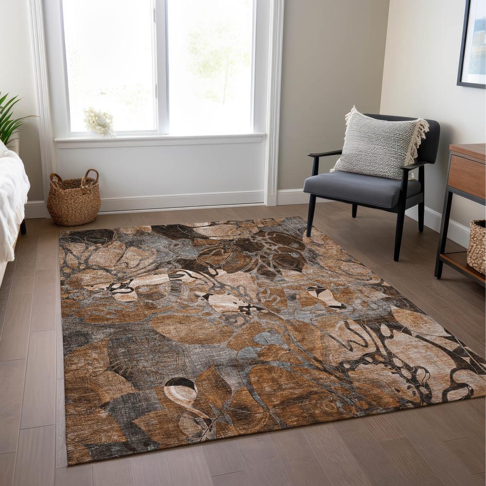 Chantille ACN558 Orange 5' x 7'6" Rug. Picture 8