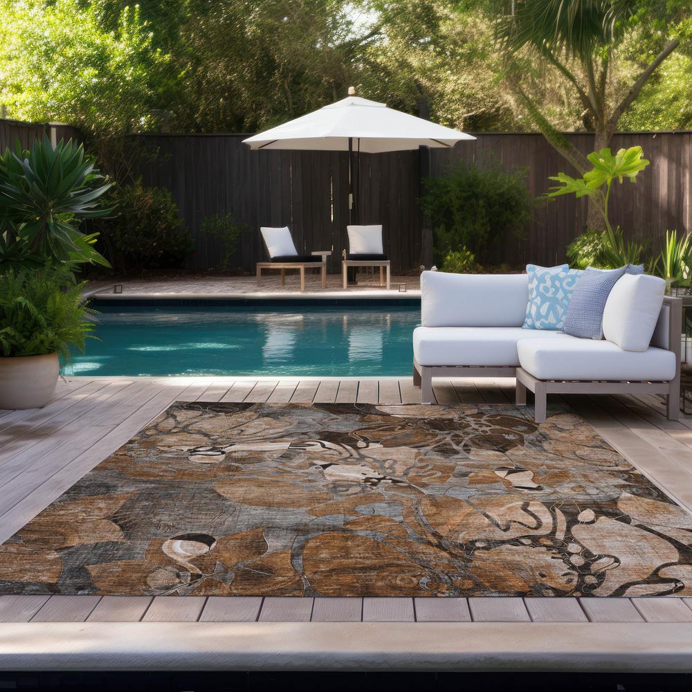 Chantille ACN558 Orange 5' x 7'6" Rug. Picture 10