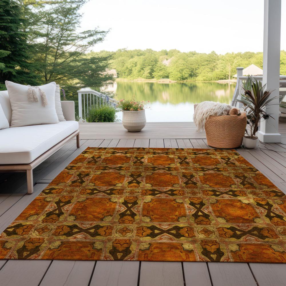 Chantille ACN564 Orange 5' x 7'6" Rug. Picture 8