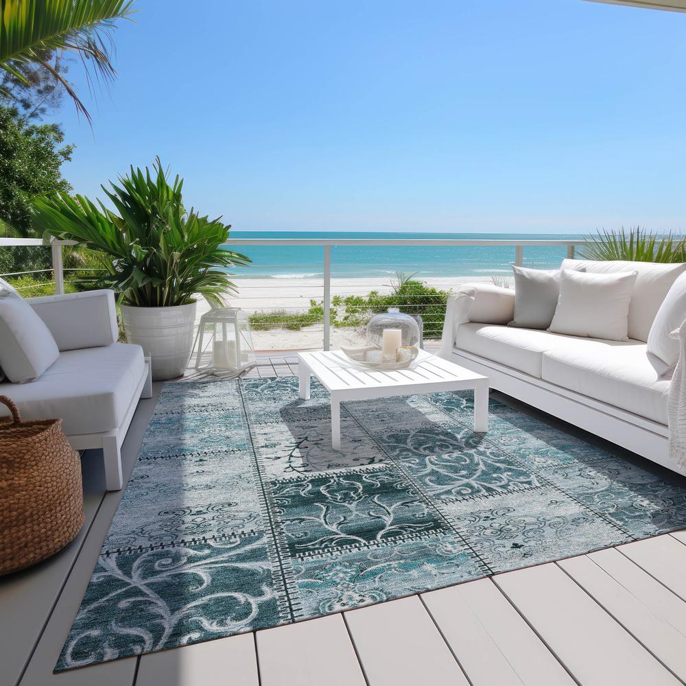 Chantille ACN566 Teal 5' x 7'6" Rug. Picture 8