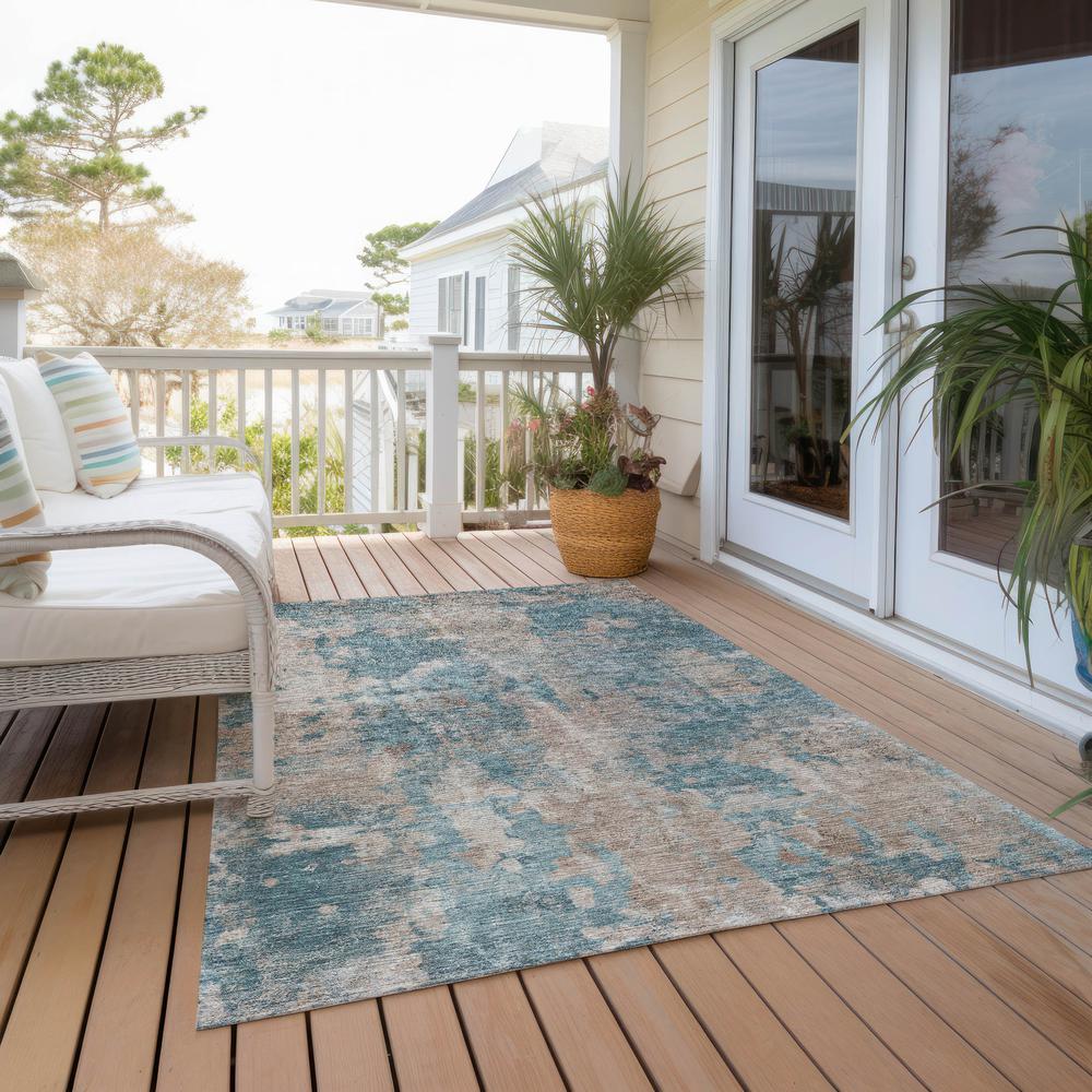Chantille ACN573 Teal 5' x 7'6" Rug. Picture 8