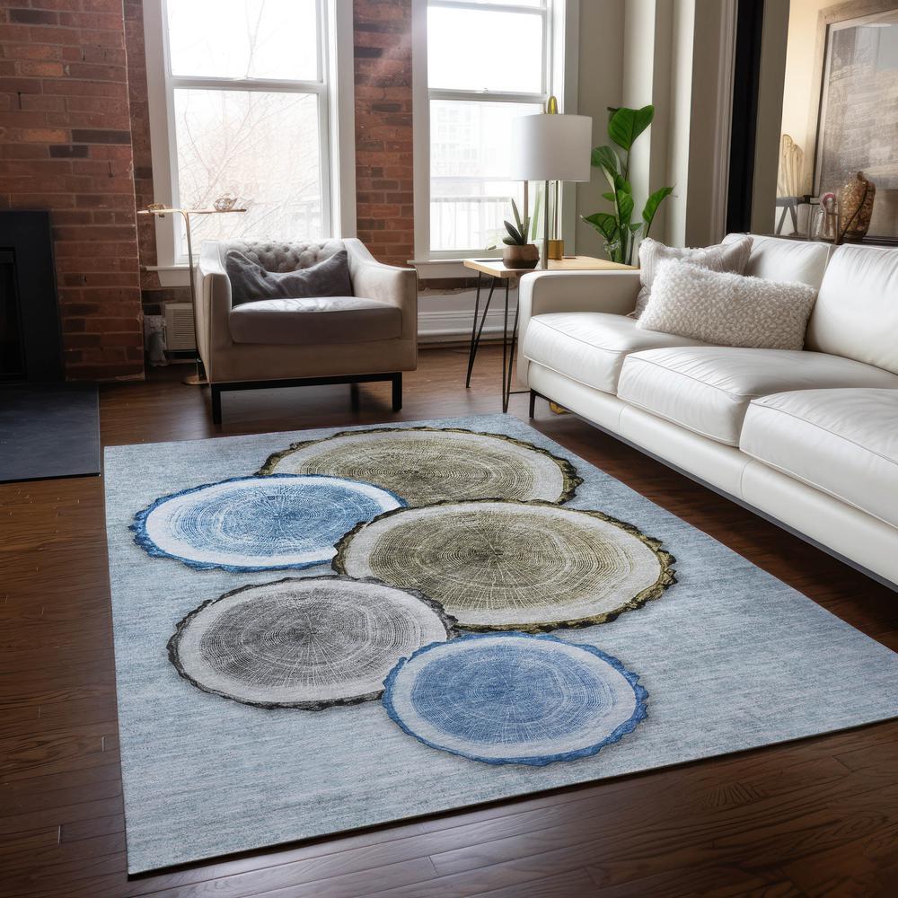 Chantille ACN575 Blue 5' x 7'6" Rug. Picture 6
