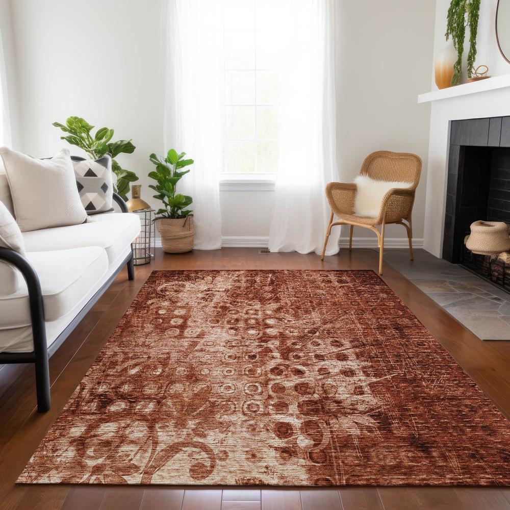 Chantille ACN577 Orange 5' x 7'6" Rug. Picture 7