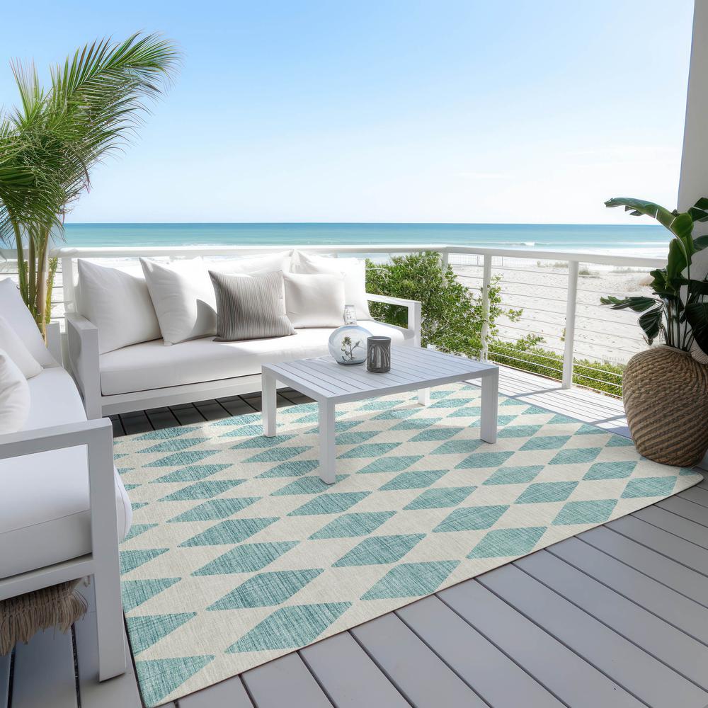 Chantille ACN578 Teal 3' x 5' Rug. Picture 8