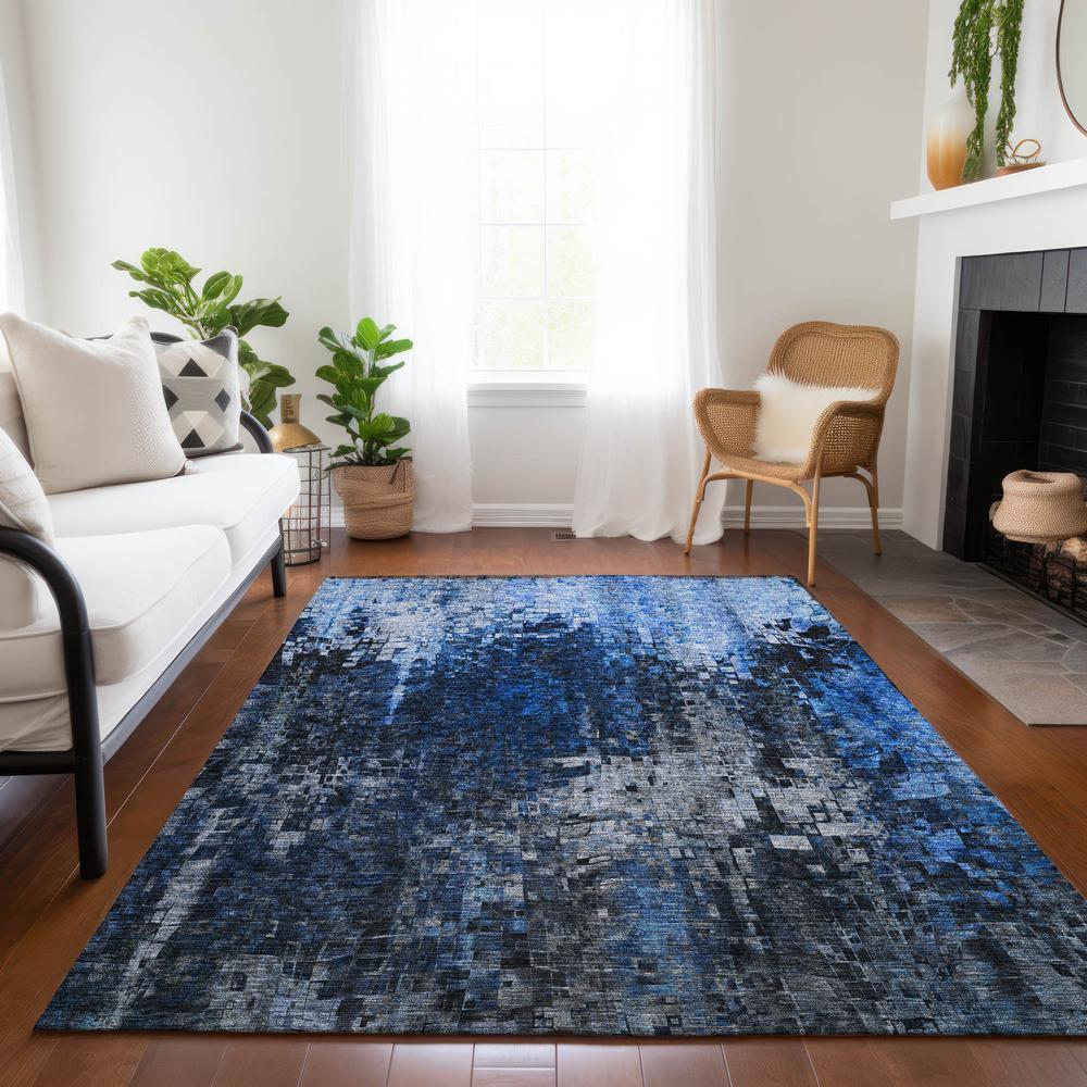 Chantille ACN581 Blue 5' x 7'6" Rug. Picture 7