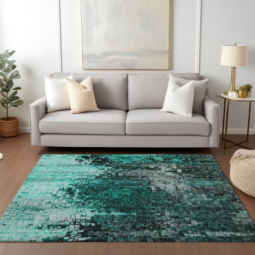 Chantille ACN581 Teal 5' x 7'6" Rug. Picture 6