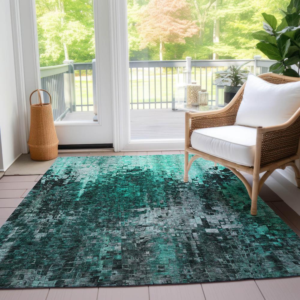 Chantille ACN581 Teal 5' x 7'6" Rug. Picture 7