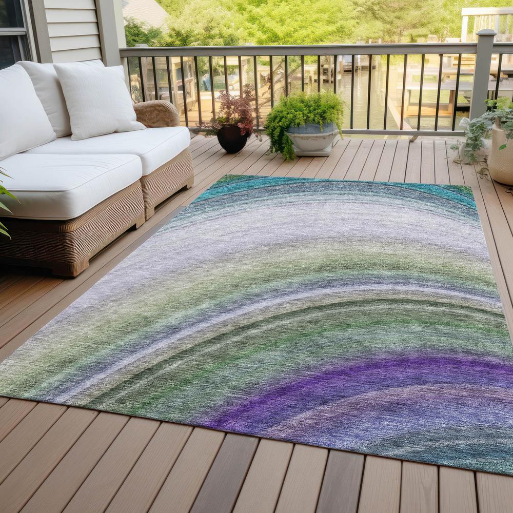 Chantille ACN584 Teal 3' x 5' Rug. Picture 9