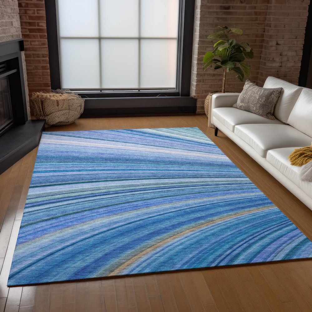 Chantille ACN585 Blue 5' x 7'6" Rug. Picture 7