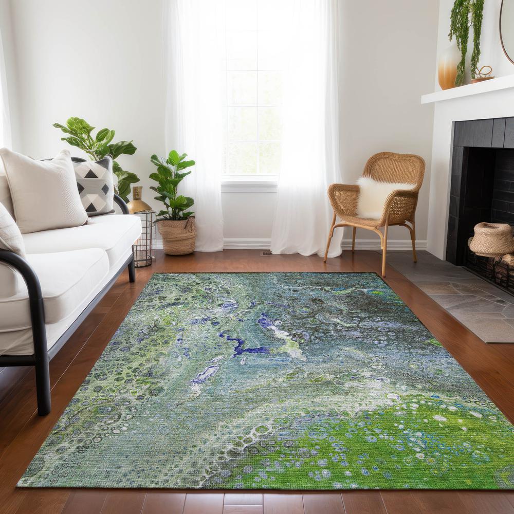 Chantille ACN588 Green 5' x 7'6" Rug. Picture 7