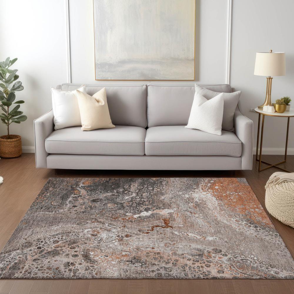 Chantille ACN588 Orange 5' x 7'6" Rug. Picture 6