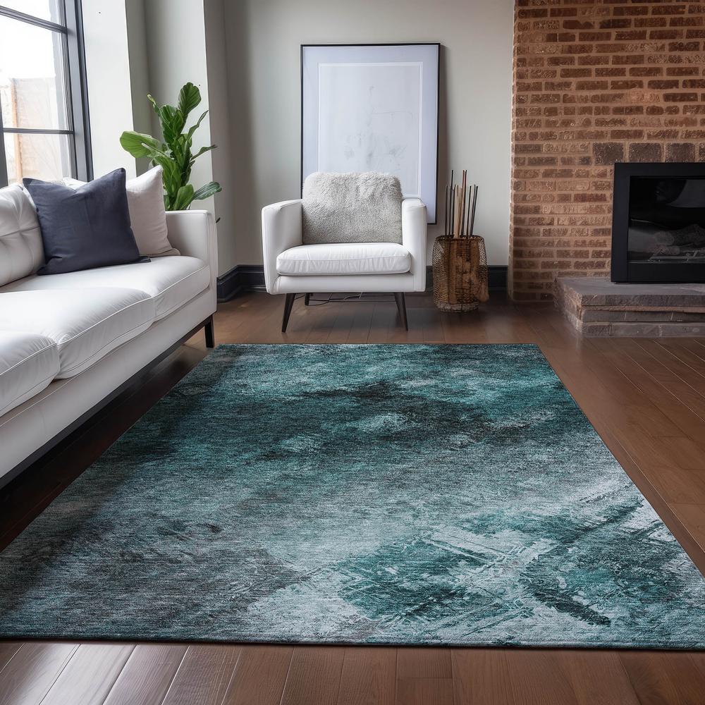 Chantille ACN590 Teal 5' x 7'6" Rug. Picture 6