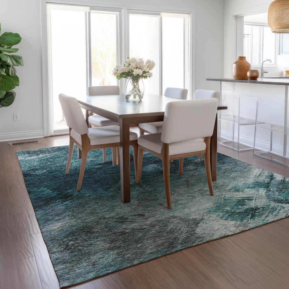 Chantille ACN590 Teal 5' x 7'6" Rug. Picture 7