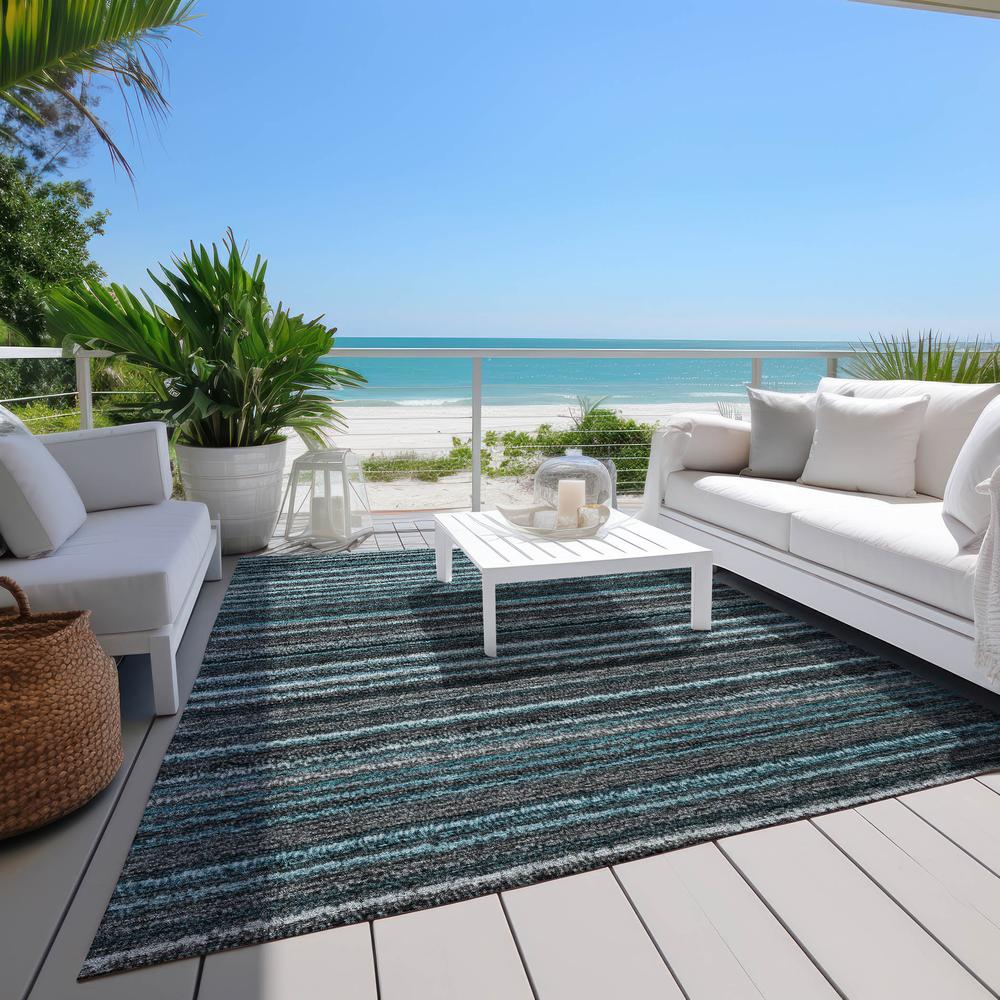 Chantille ACN598 Teal 3' x 5' Rug. Picture 8