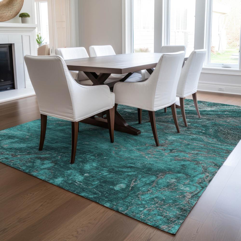 Chantille ACN599 Teal 5' x 7'6" Rug. Picture 6