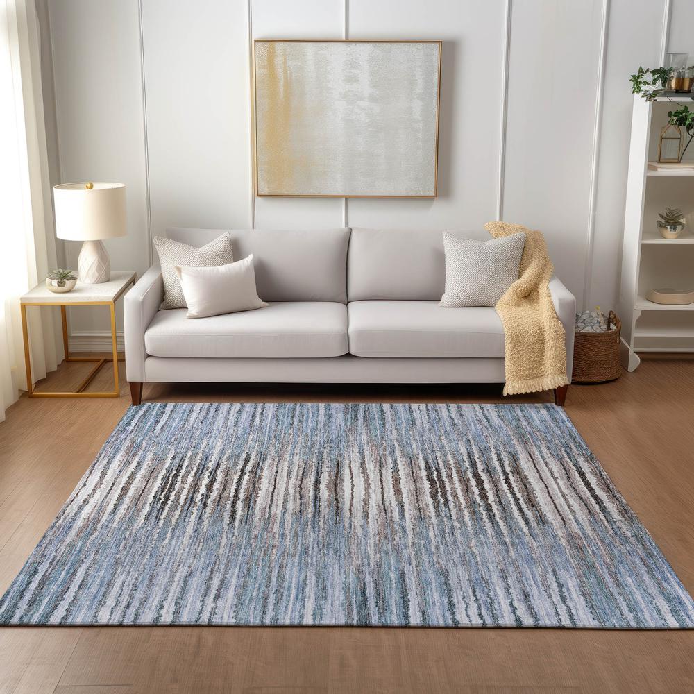 Chantille ACN604 Blue 5' x 7'6" Rug. Picture 6