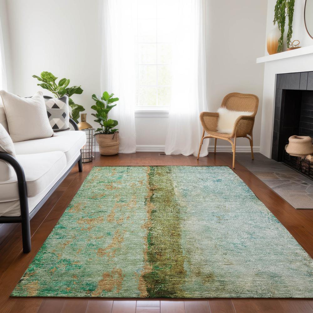 Chantille ACN605 Green 5' x 7'6" Rug. Picture 7