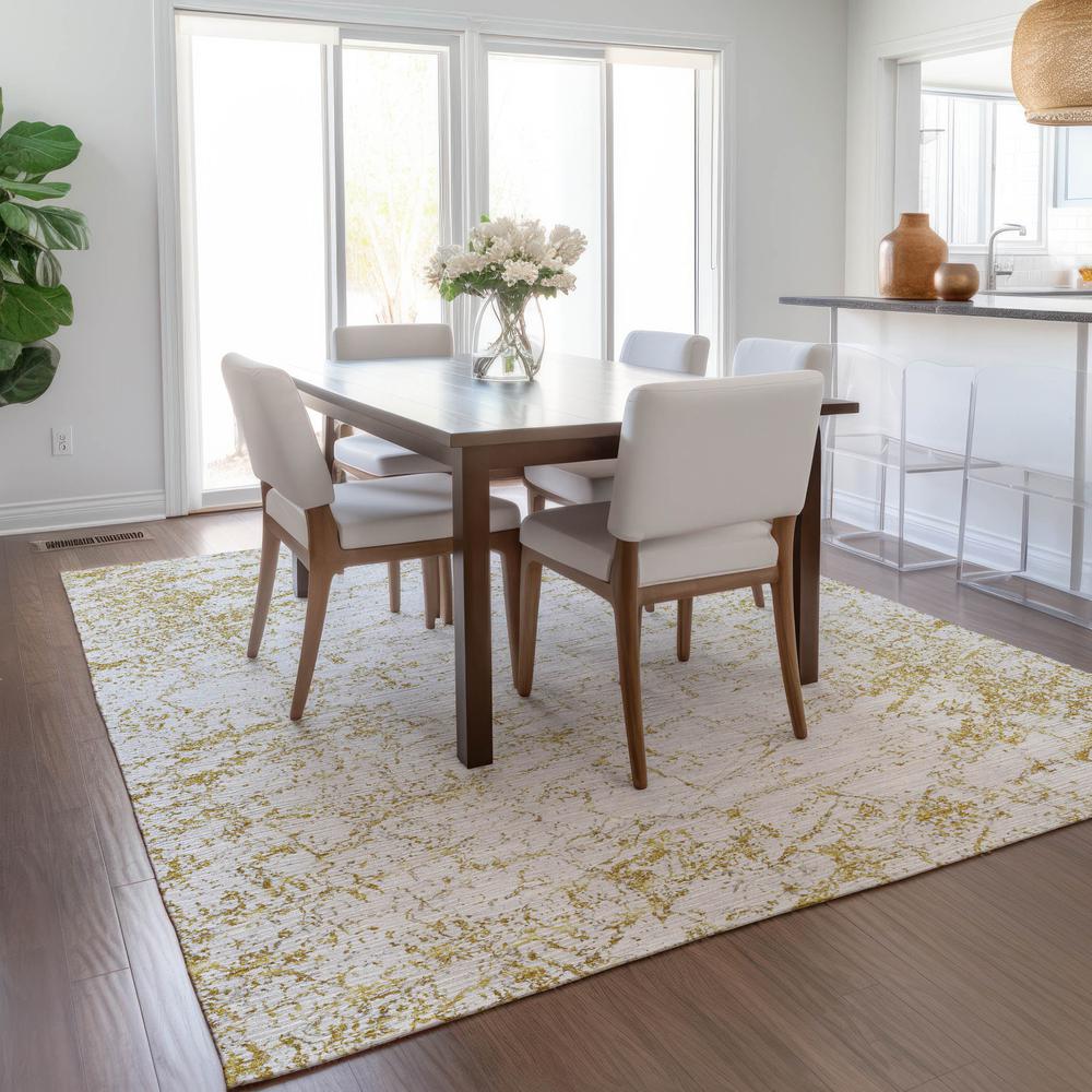 Chantille ACN606 Gold 5' x 7'6" Rug. Picture 7