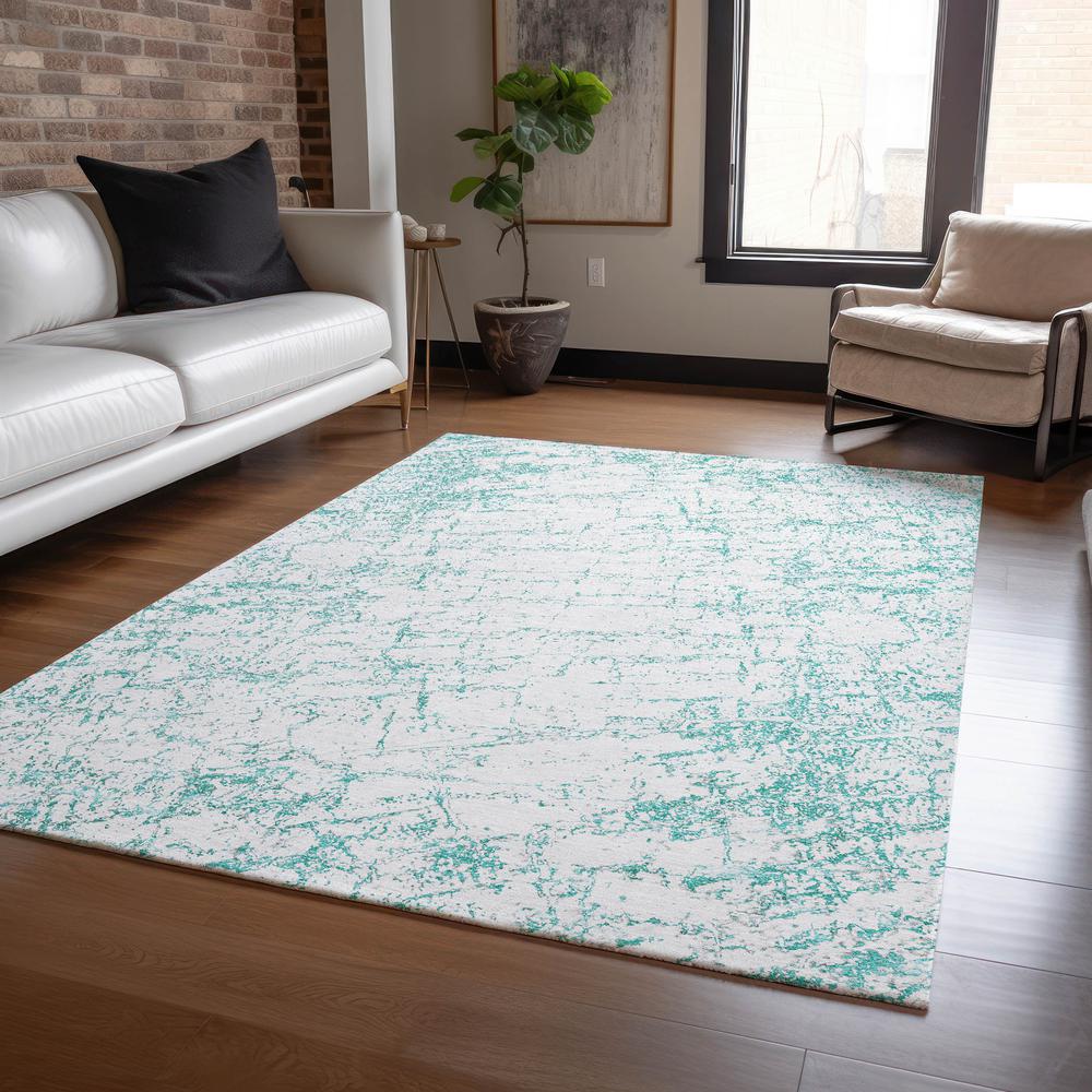 Chantille ACN606 Teal 5' x 7'6" Rug. Picture 6