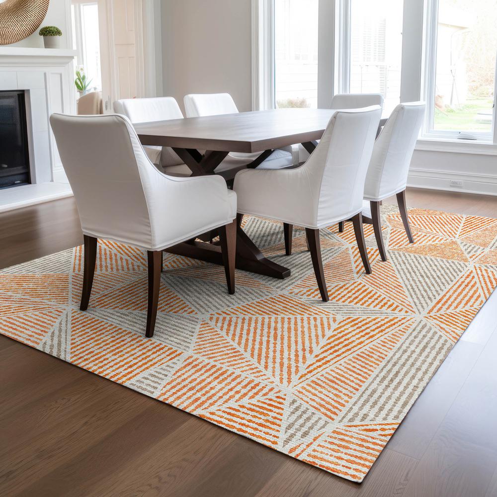 Chantille ACN618 Orange 5' x 7'6" Rug. Picture 7