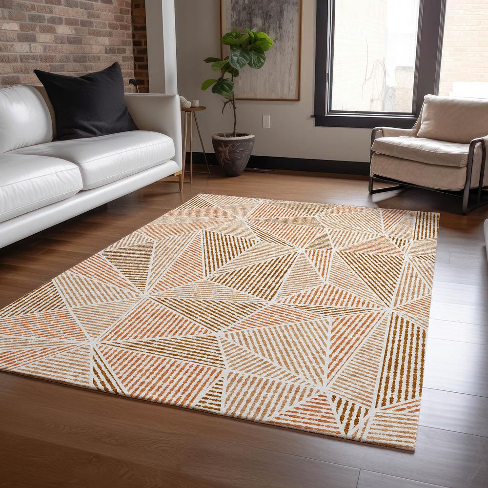 Chantille ACN618 Orange 5' x 7'6" Rug. Picture 6