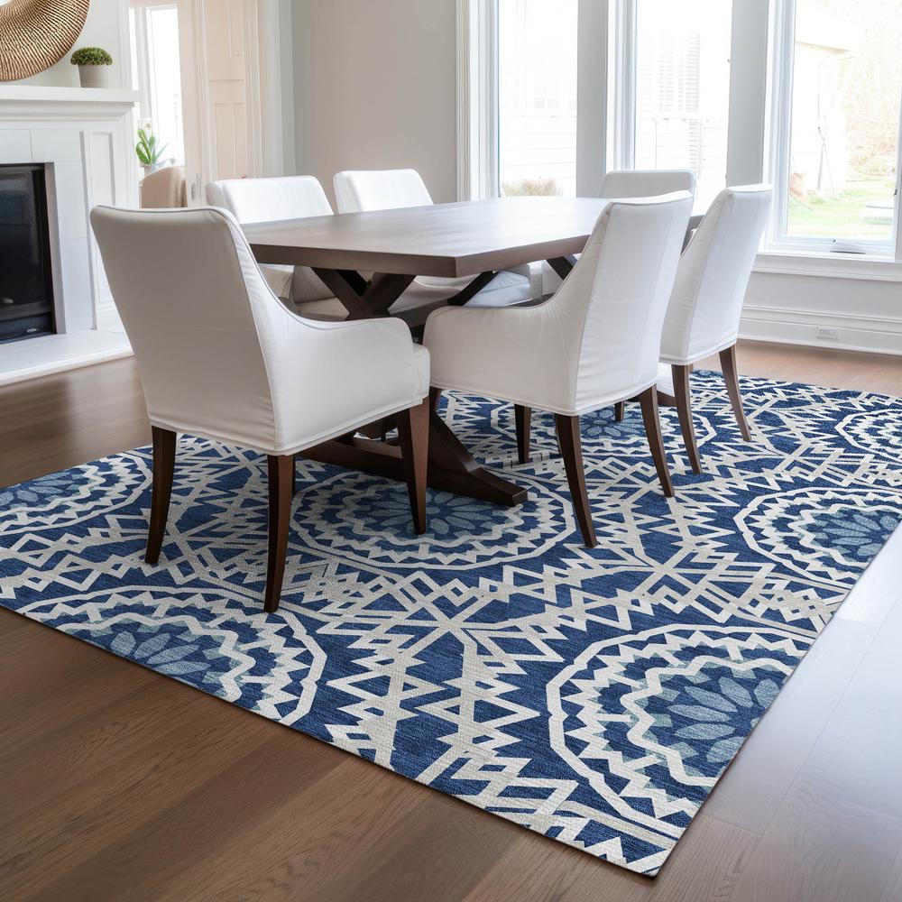 Chantille ACN619 Blue 5' x 7'6" Rug. Picture 6
