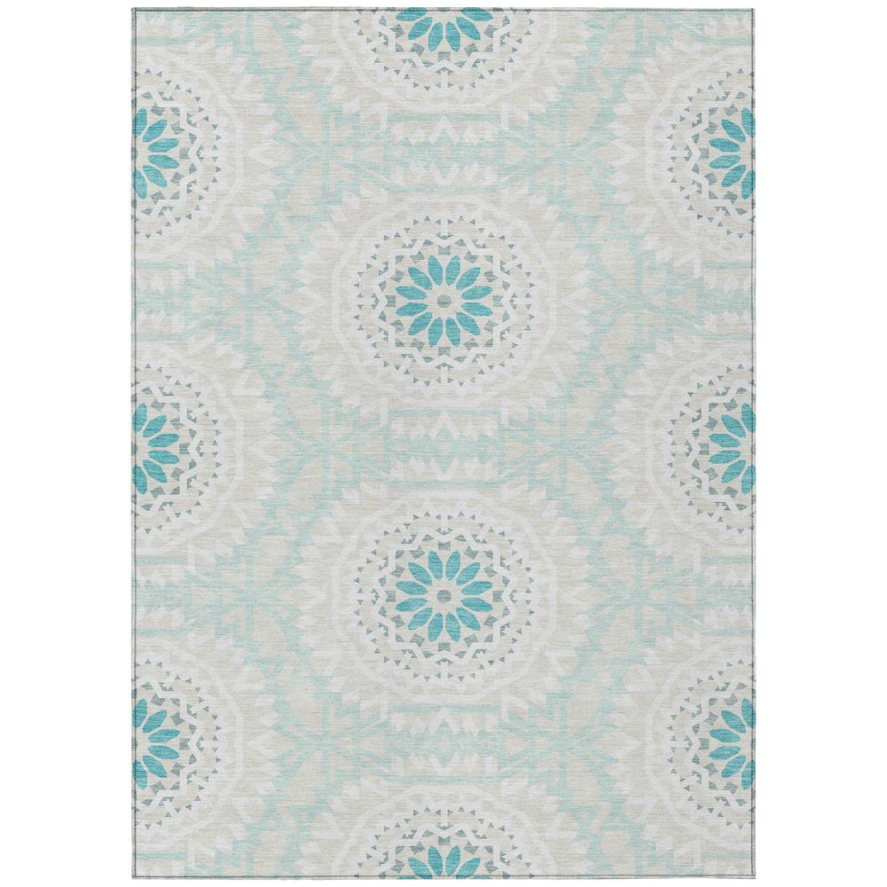 Chantille ACN619 Teal 5' x 7'6" Rug. Picture 1