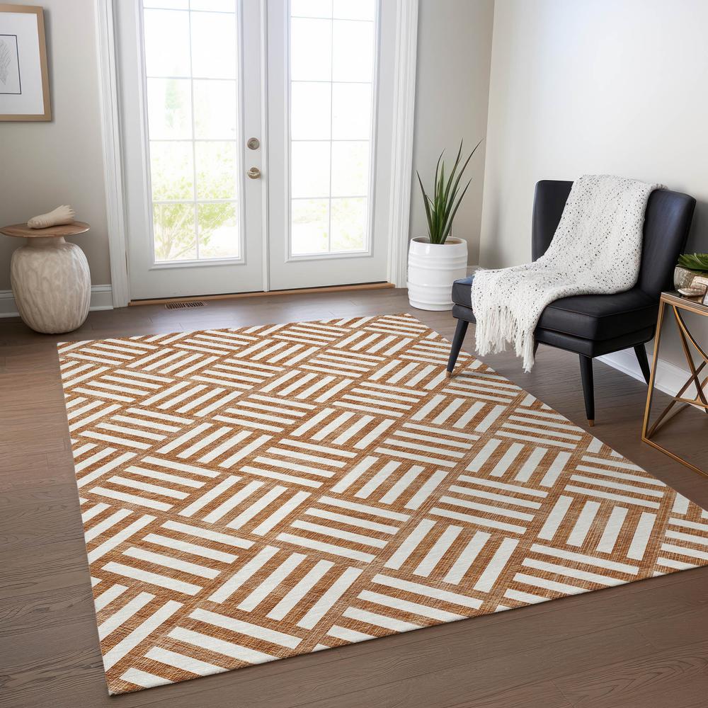 Chantille ACN620 Orange 5' x 7'6" Rug. Picture 6