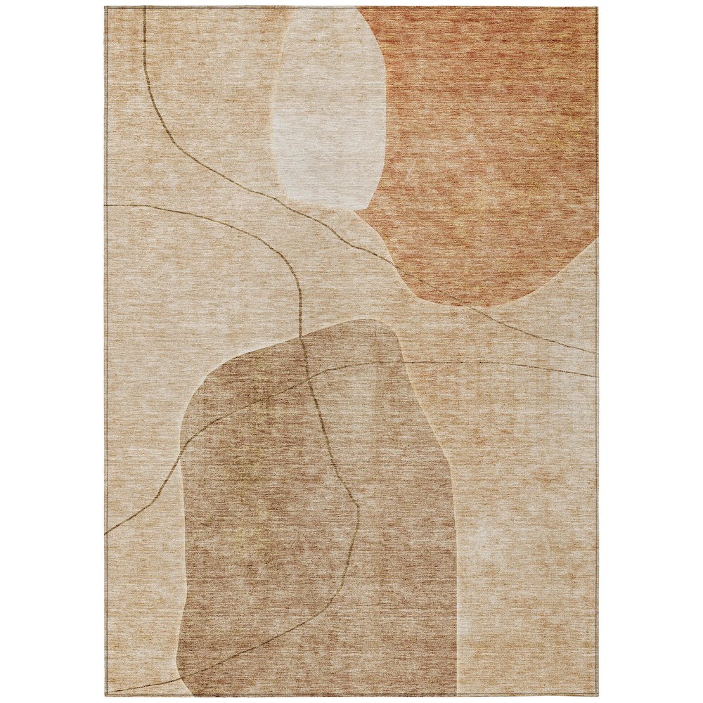 Chantille ACN672 Orange 5' x 7'6" Rug. Picture 1