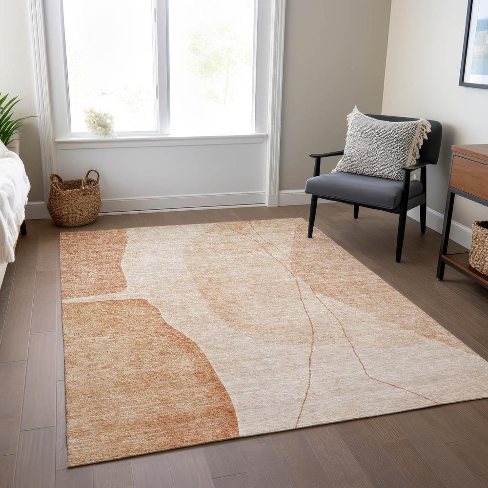 Chantille ACN696 Orange 5' x 7'6" Rug. Picture 6