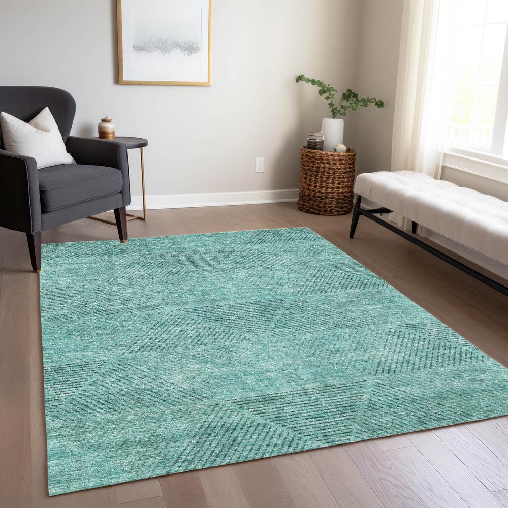 Chantille ACN777 Teal 5' x 7'6" Rug. Picture 6